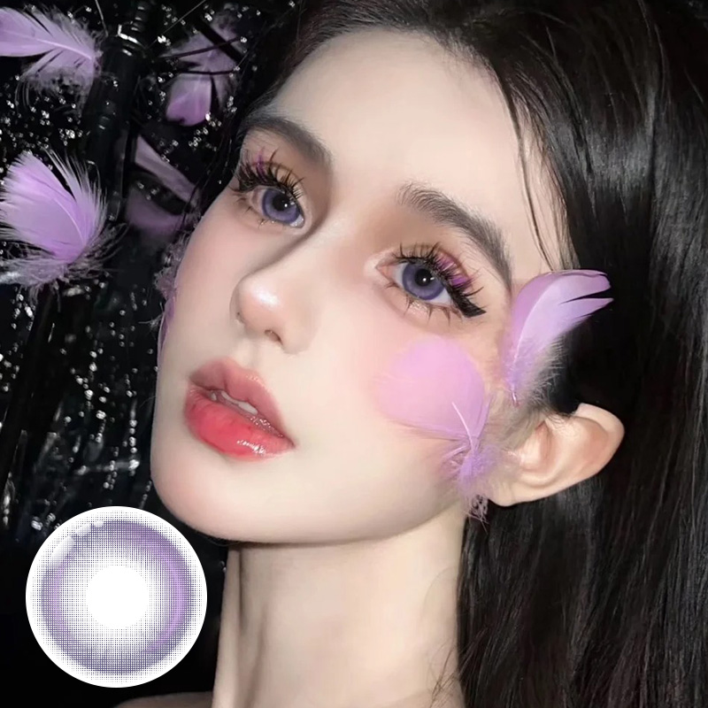 Glasswing Purple Yearly Contact Lenses