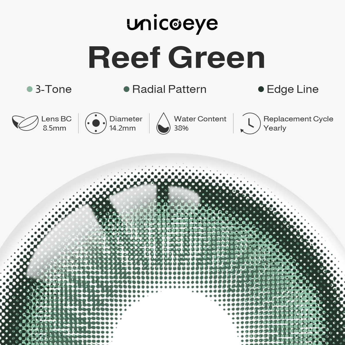 Reef Green Yearly Contact Lenses