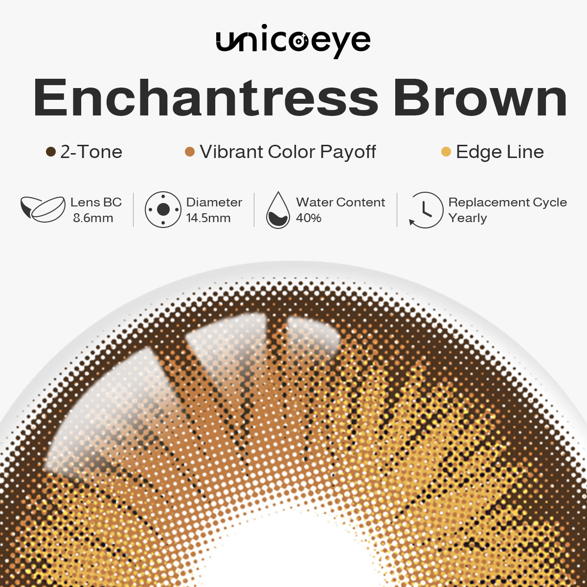 Enchantress Brown Yearly Contact Lenses