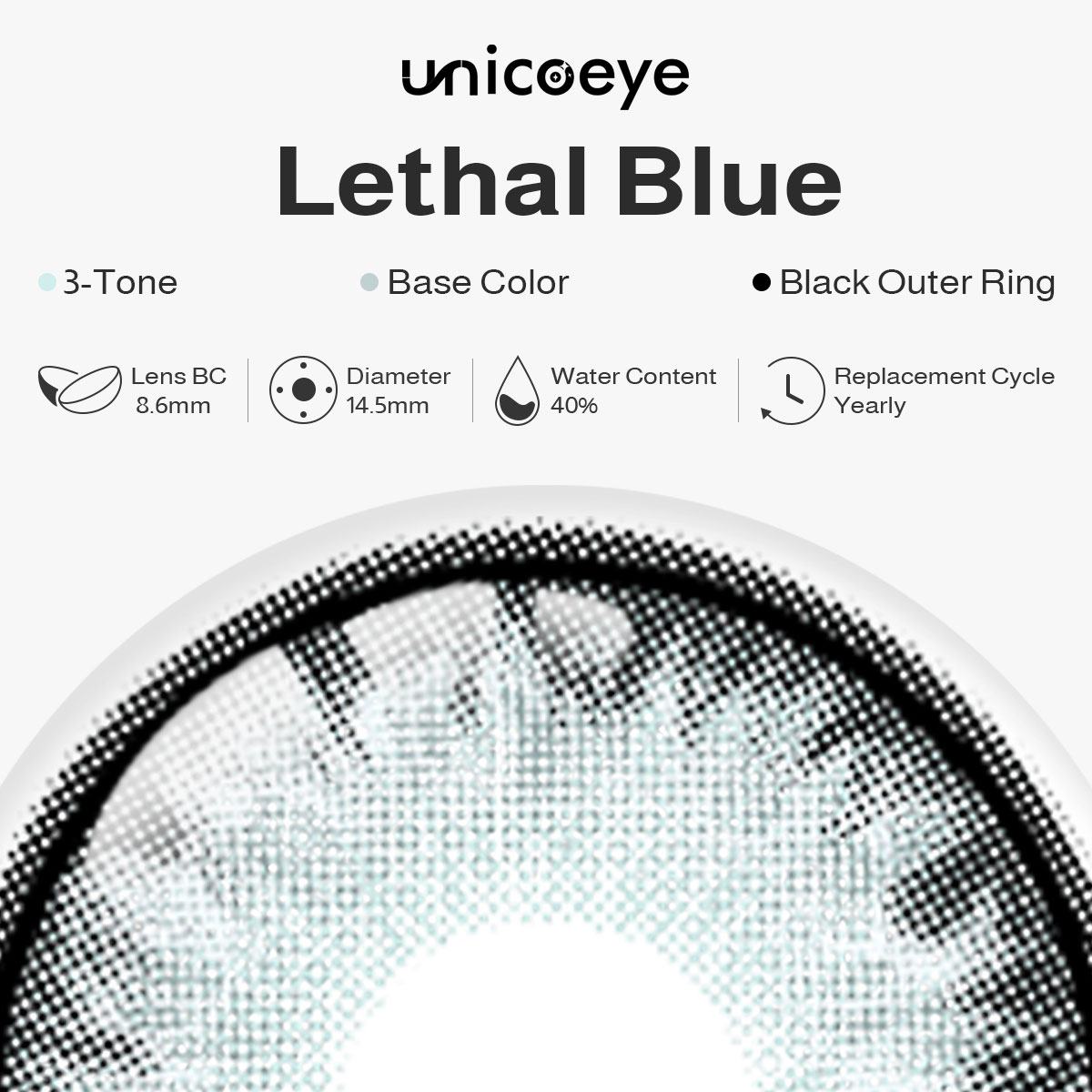 Lethal Blue Yearly Contact Lenses