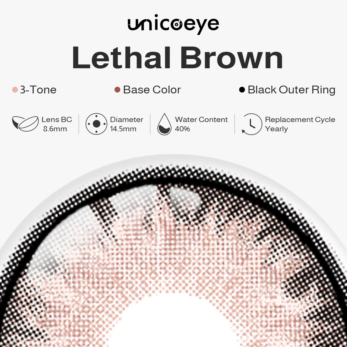 Lethal Brown Yearly Contact Lenses