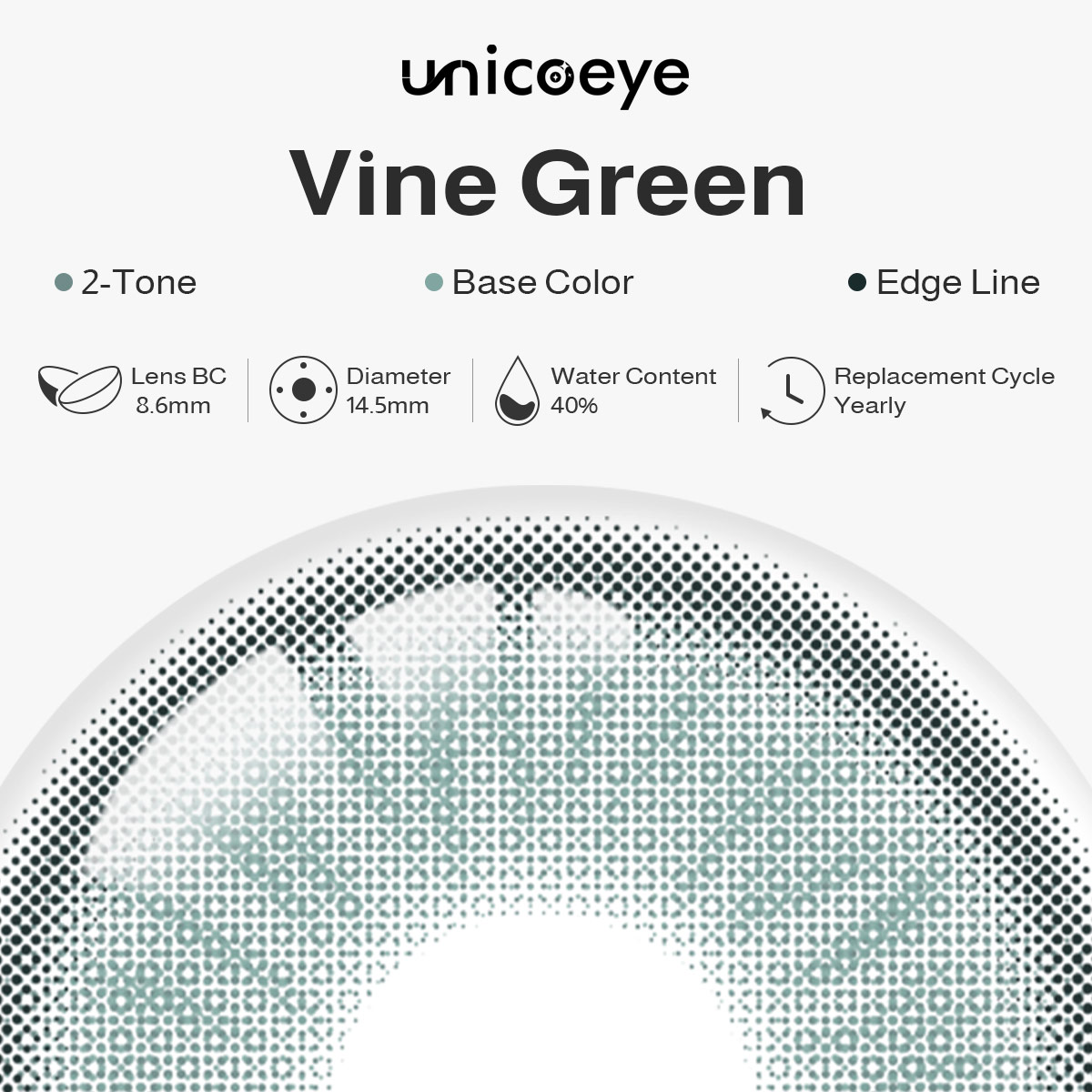 Vine Green Yearly Contact Lenses
