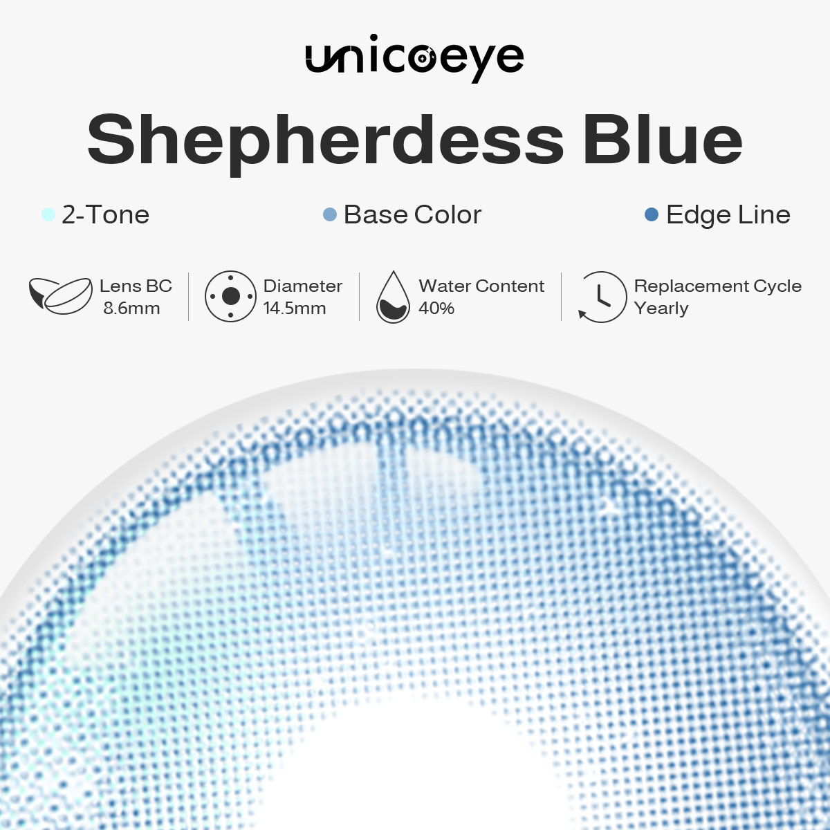 Shepherdess Blue Yearly Contact Lenses