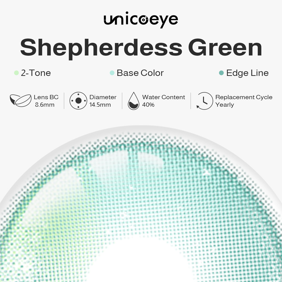 Shepherdess Green Yearly Contact Lenses