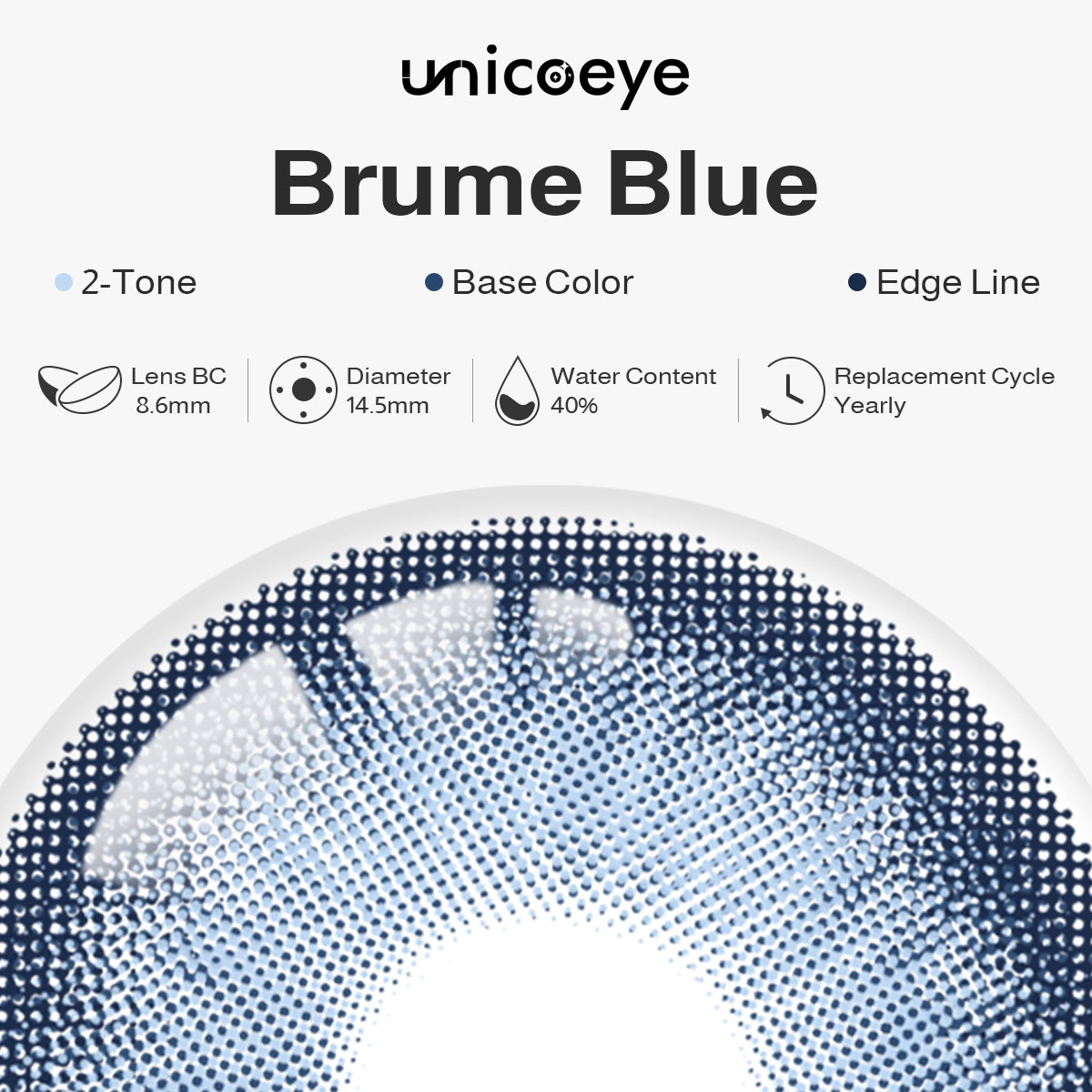 Brume Blue Yearly Contact Lenses
