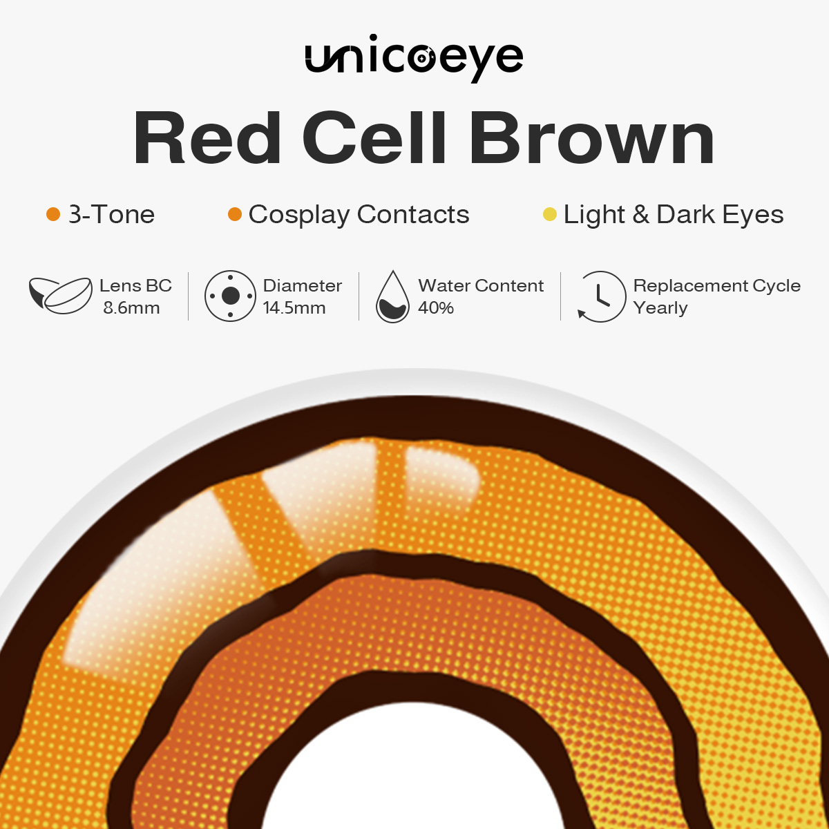 Karane Brown Costume Yearly Contact Lenses