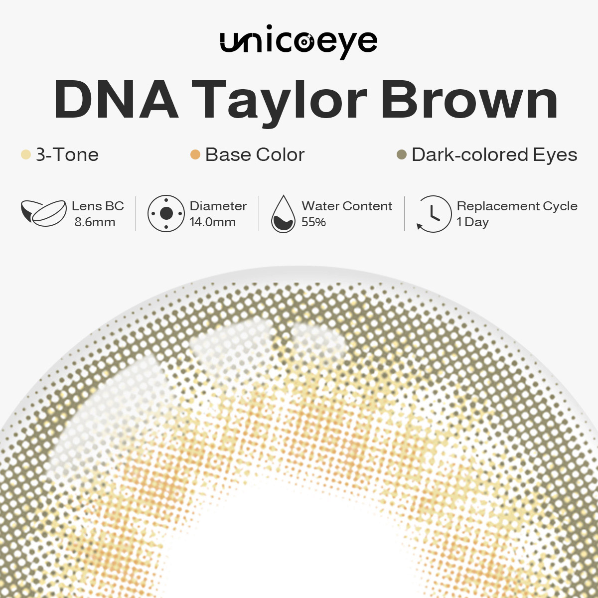 DNA Taylor Brown Daily Contact Lenses | 10 Pcs