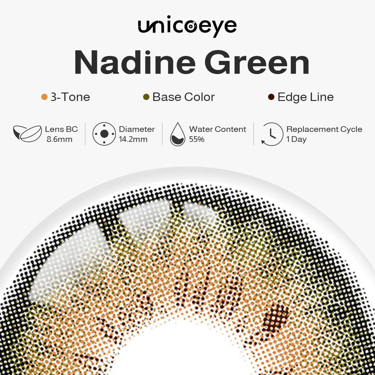 Nadine Green Daily Contact Lenses | 10 Pcs