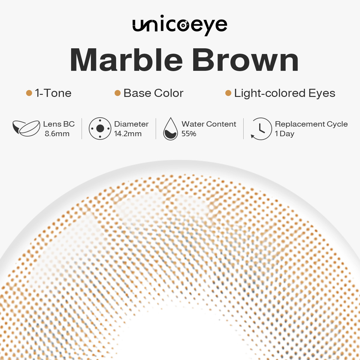 Marble Brown Daily Contact Lenses | 10 Pcs