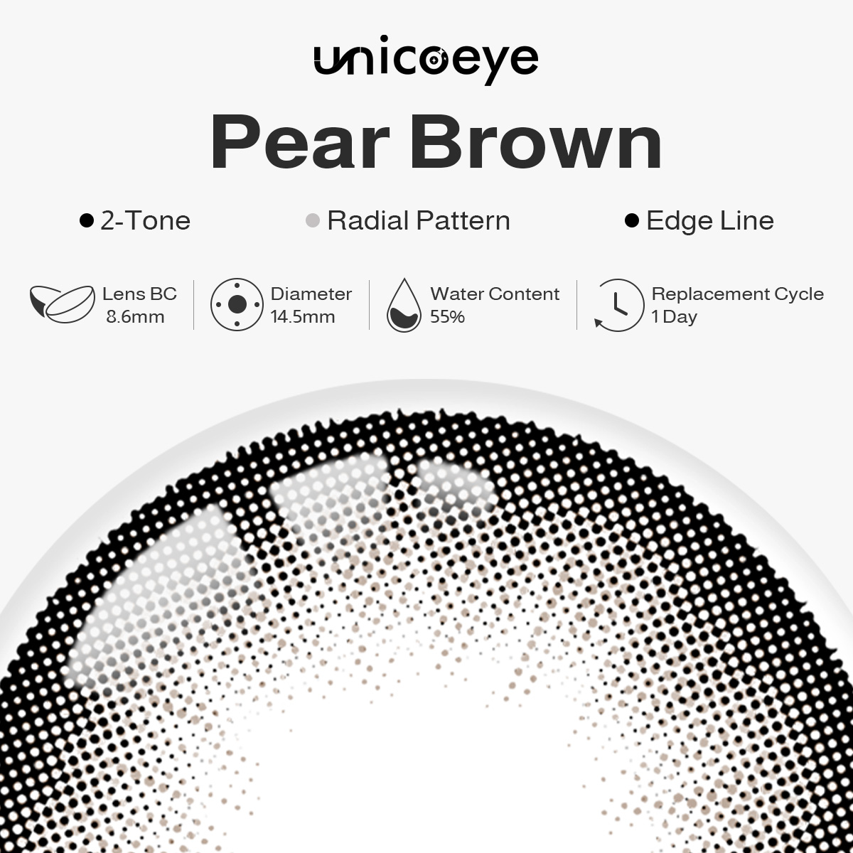 Pear Brown Daily Contact Lenses | 10 Pcs