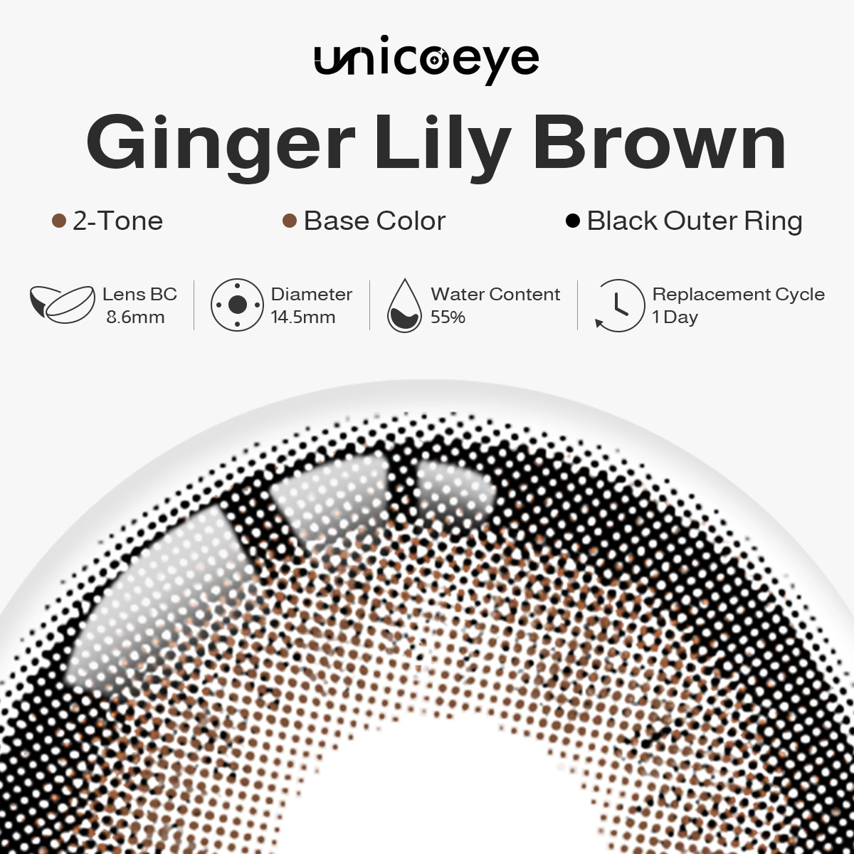 Ginger Lily Brown Daily Contact Lenses | 10 Pcs