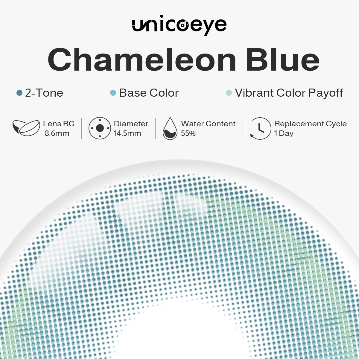 Chameleon Blue Daily Contact Lenses | 10 Pcs