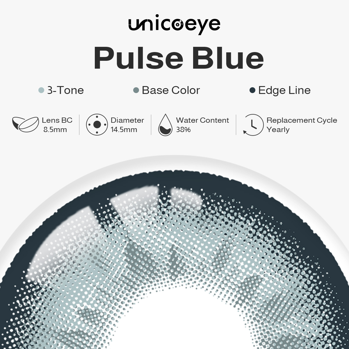 Pulse Blue Yearly Contact Lenses