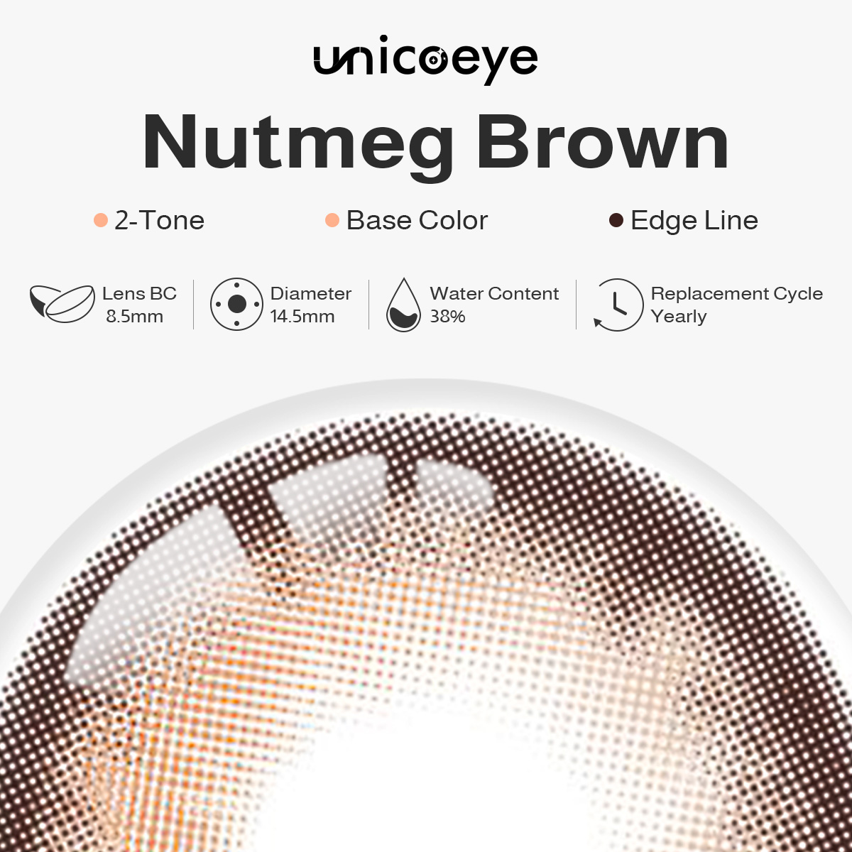 Dusky Cloud Brown Yearly Contact Lenses | 2 Pcs