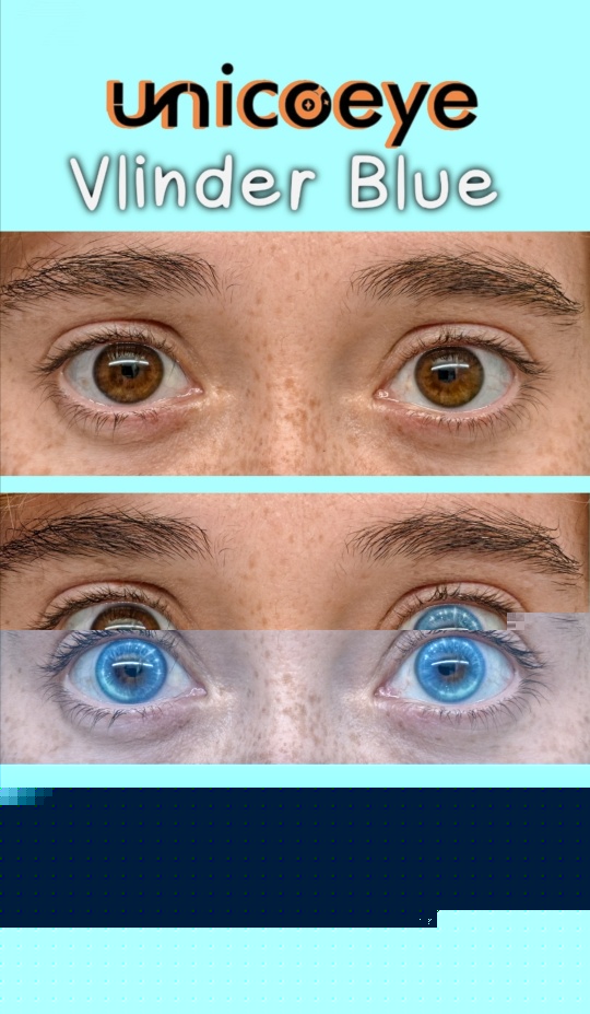 Vlinder Blue Prescription Yearly Contact Lenses | 2 Pcs