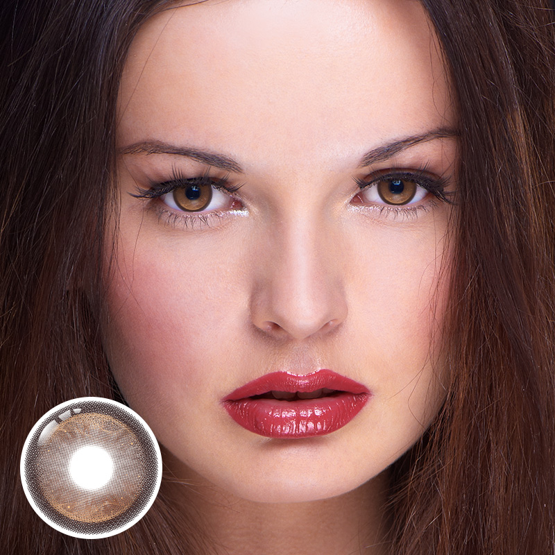 Gilded Tides Brown Prescription Yearly Contact Lenses | 2 Pcs