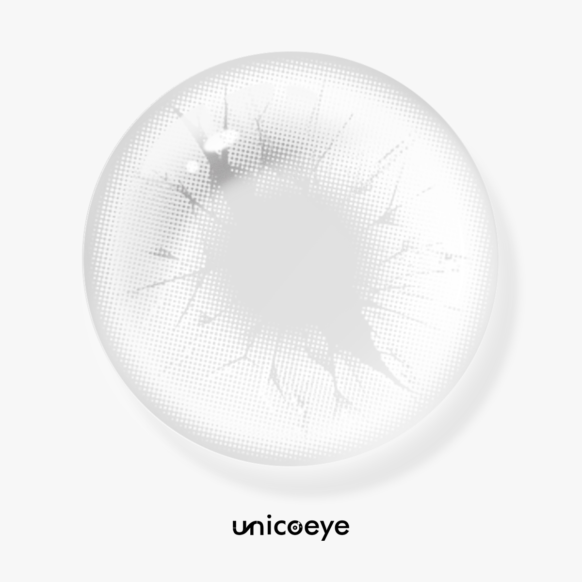 Cracked Eye Gray Costume Prescription Yearly Contact Lenses | 2 Pcs