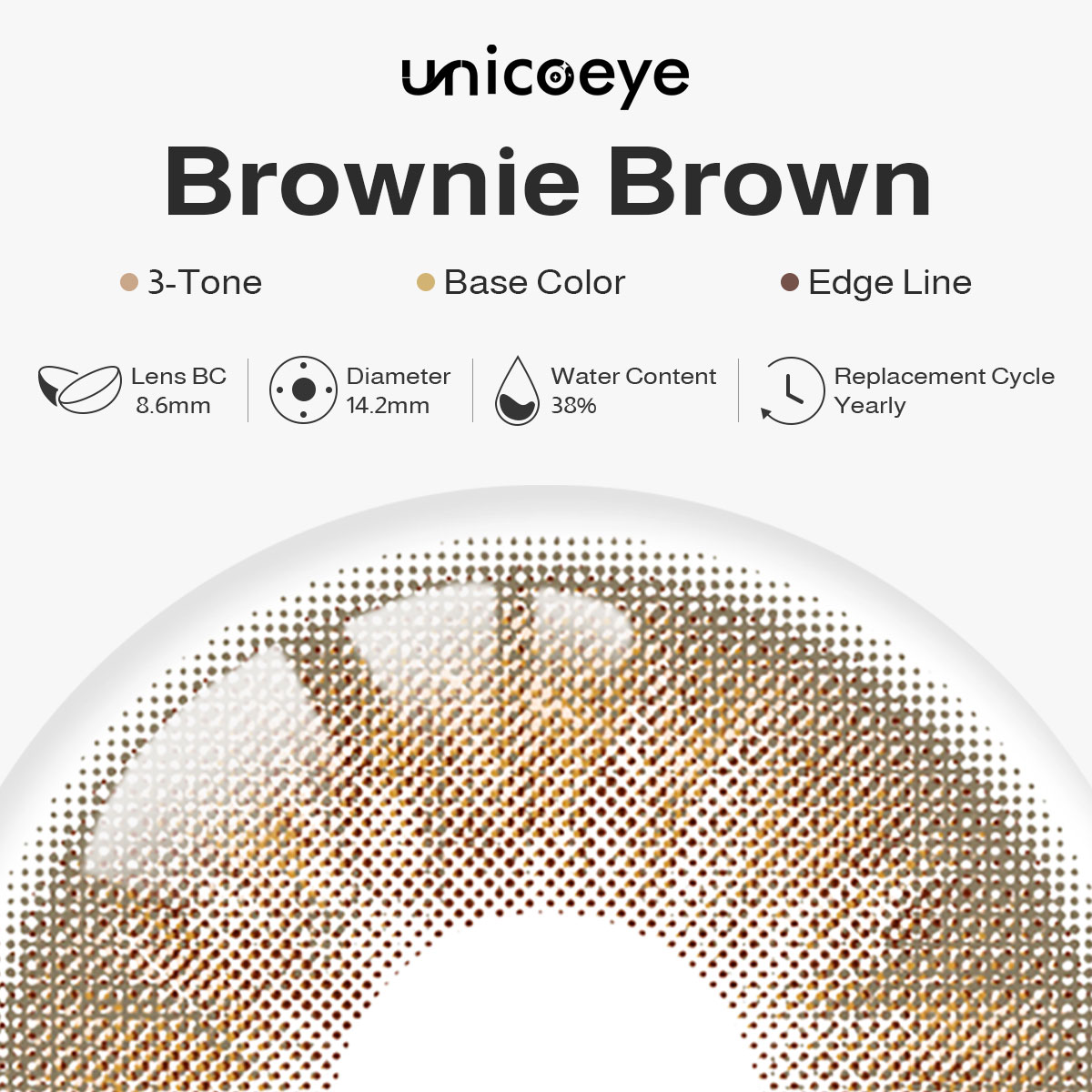 Brownie Brown Yearly Contact Lenses | 2 Pcs