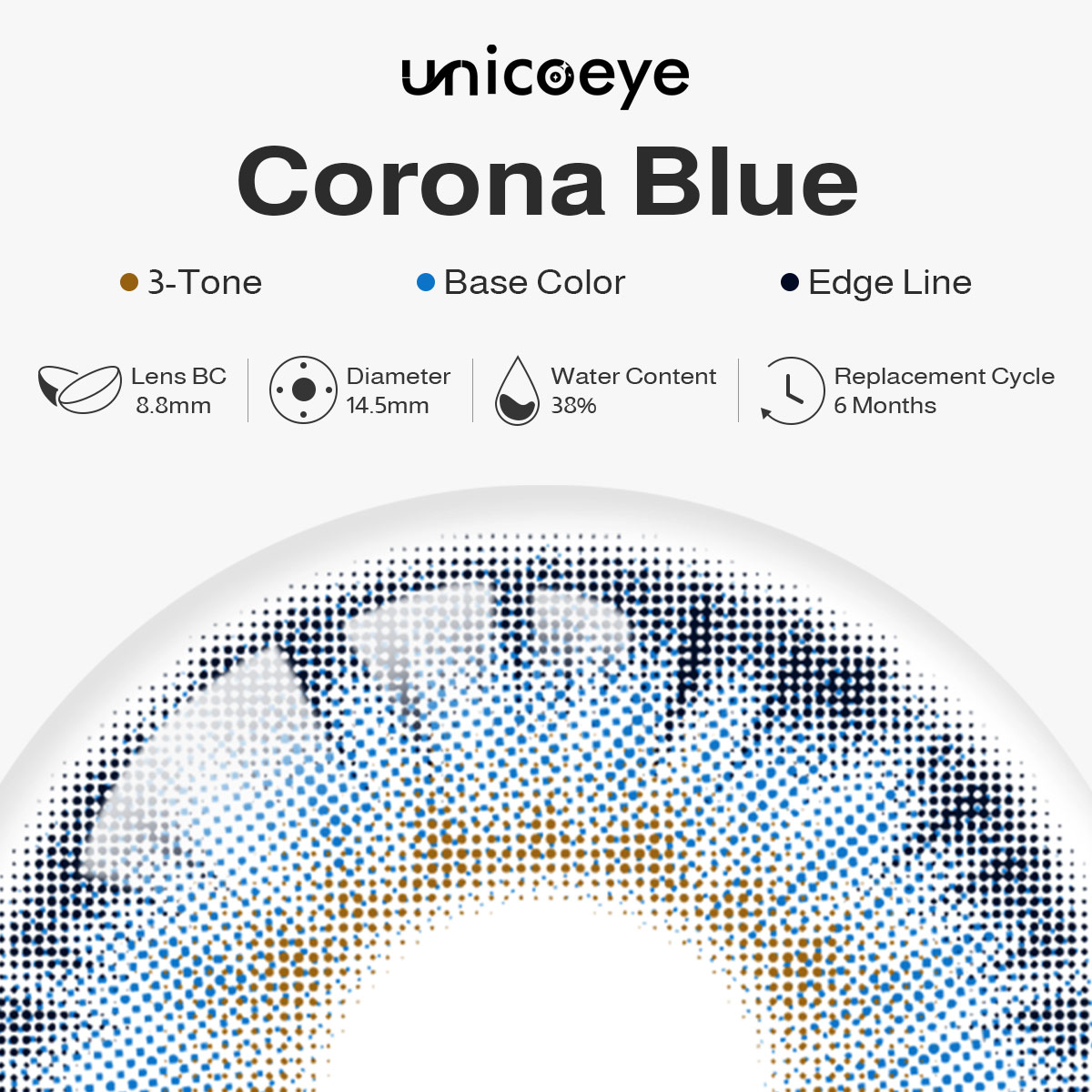 Corona Blue 6 Months Contact Lenses | 2 Pcs