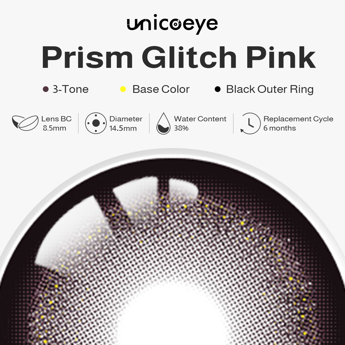Prism Glitch Pink 6 Months Contact Lenses | 2 Pcs