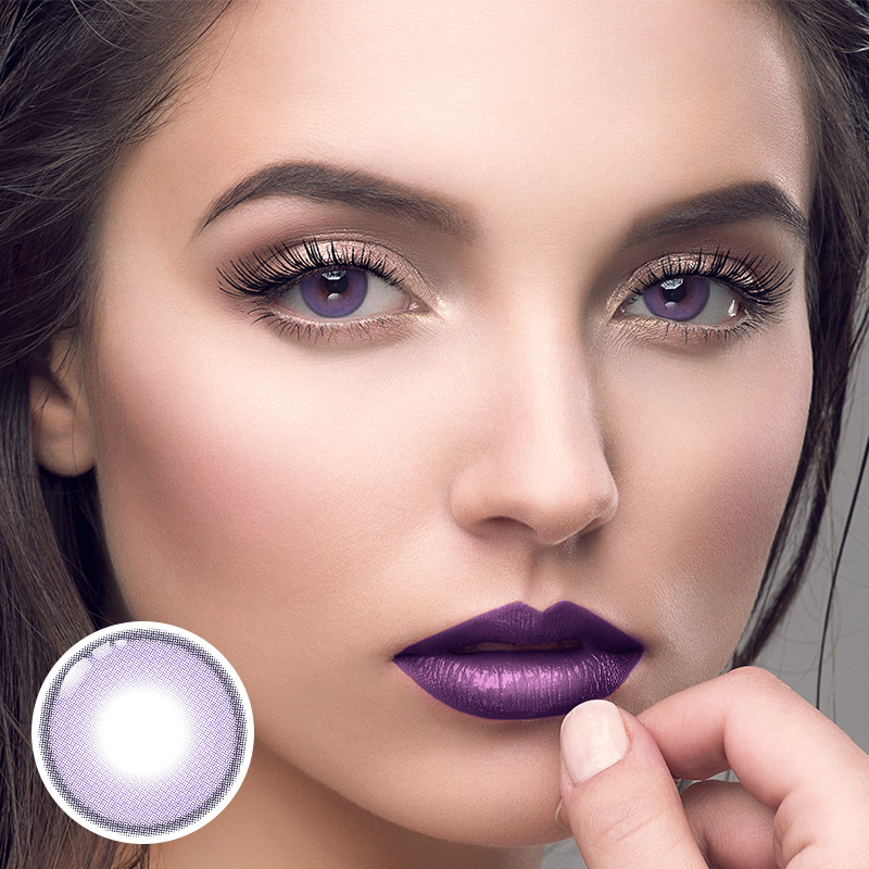 Hush Purple Prescription 6 Months Contact Lenses | 2pcs