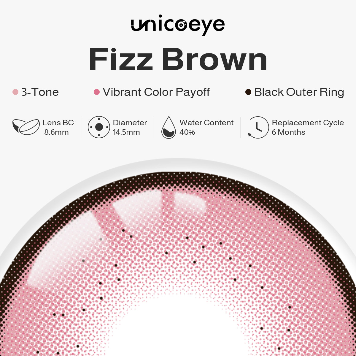 Fizz Brown Prescription 6 Months Contact Lenses | 2pcs