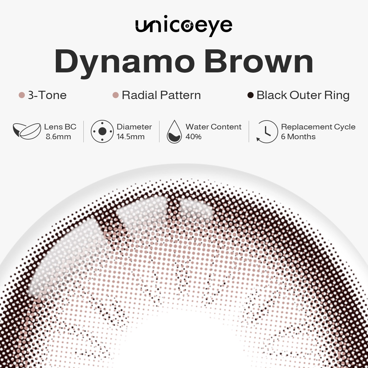 Dynamo Brown Prescription 6 Months Contact Lenses | 2 Pcs