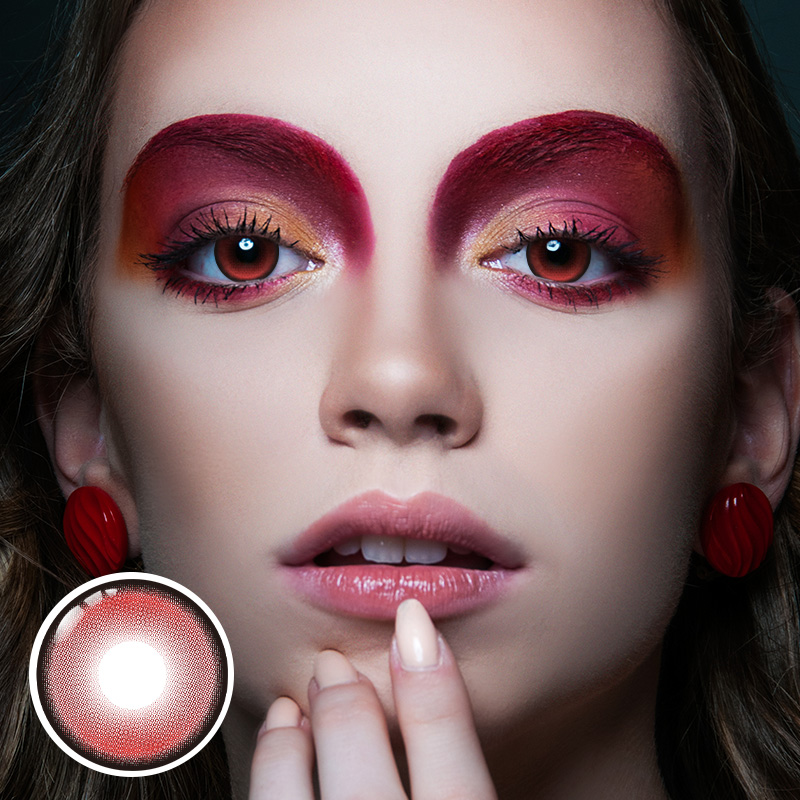 Maroon Red Prescription 6 Months Contact Lenses | 2 Pcs