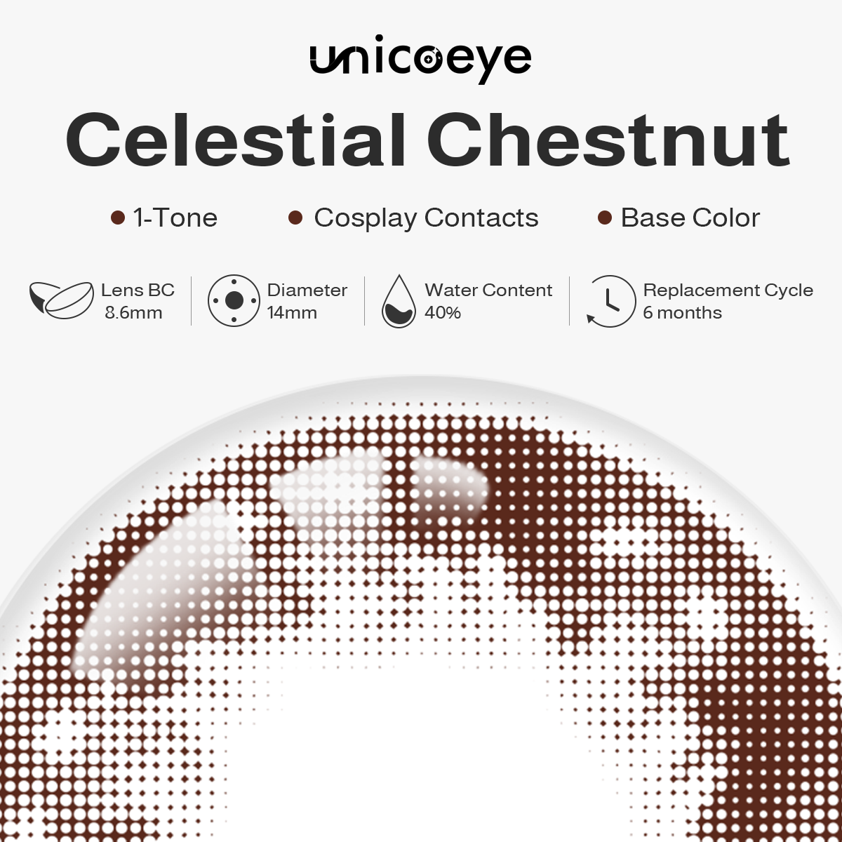 Celestial Chestnut 6 Months Contact Lenses | 2 Pcs