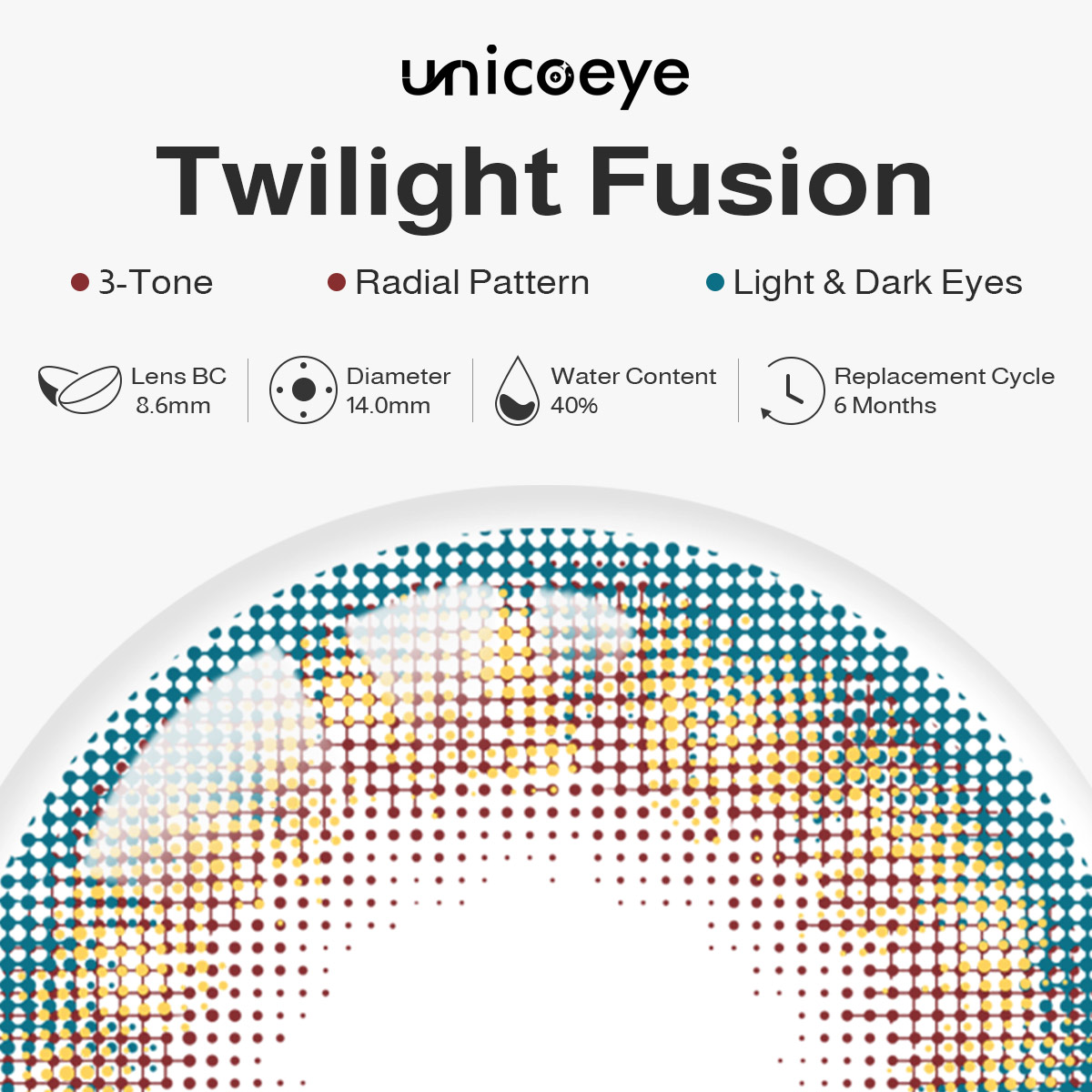 Twilight Fusion Blue Brown 6 Months Contact Lenses | 2 Pcs