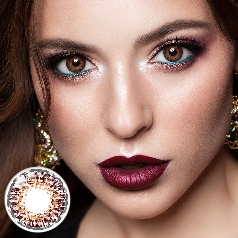 Crimson Ember Brown 6 Months Contact Lenses | 2 Pcs