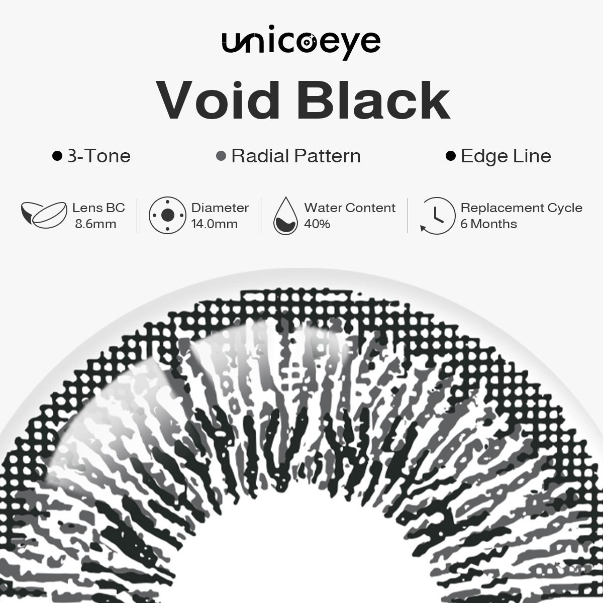 Void Black 6 Months Contact Lenses | 2 Pcs