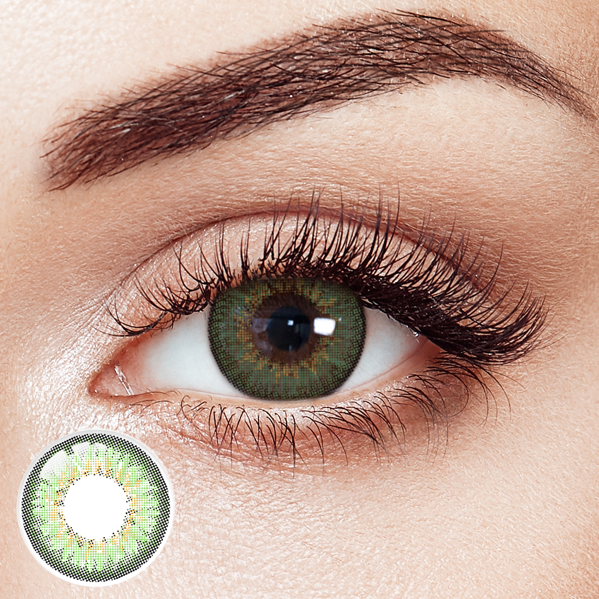 Galaxy Blur Green 6 Months Contact Lenses | 2 Pcs