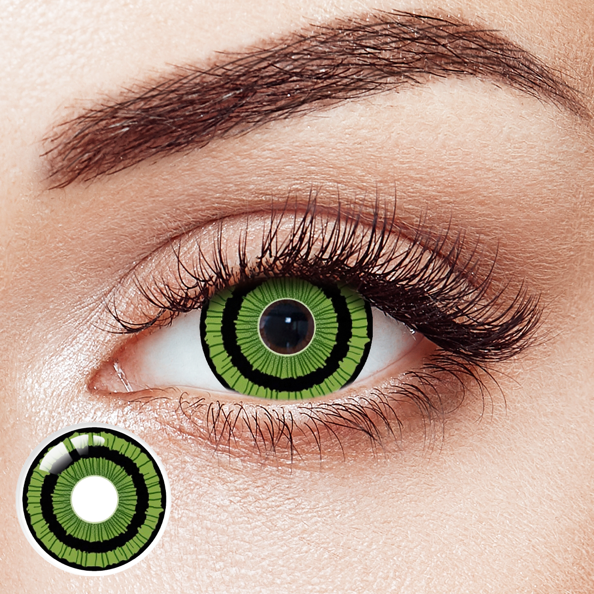 Haunted Forest Green Sclera 17mm Costume 6 Month Contact Lenses | 2 Pcs