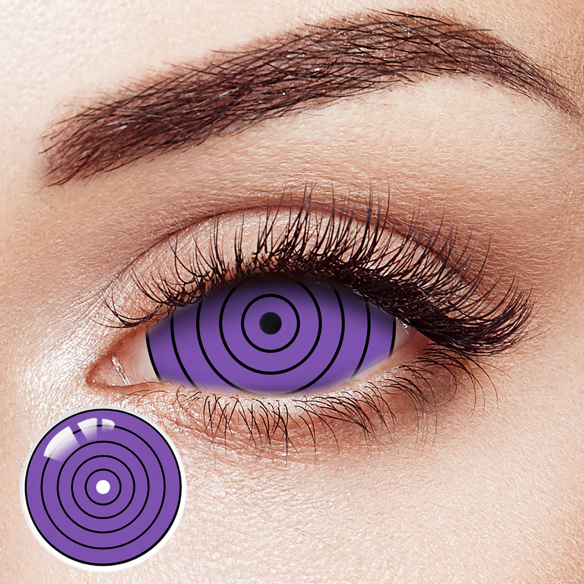 Rinnegan Purple Sclera 17mm Costume 6 Month Contact Lenses | 2 Pcs