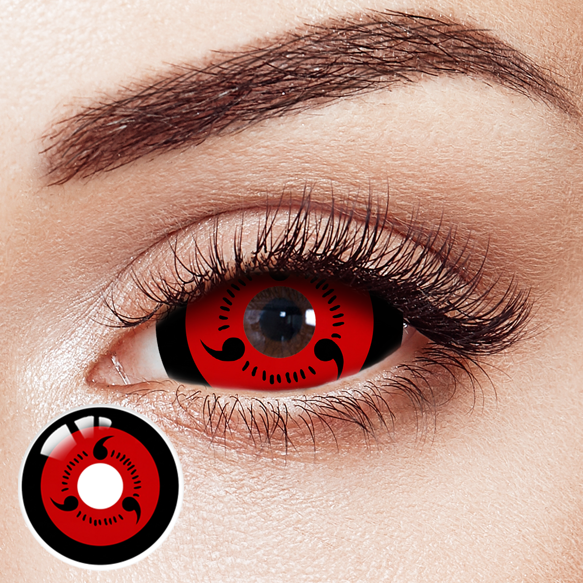 Sharingan Red Sclera 17mm Costume 6 Month Contact Lenses | 2 Pcs