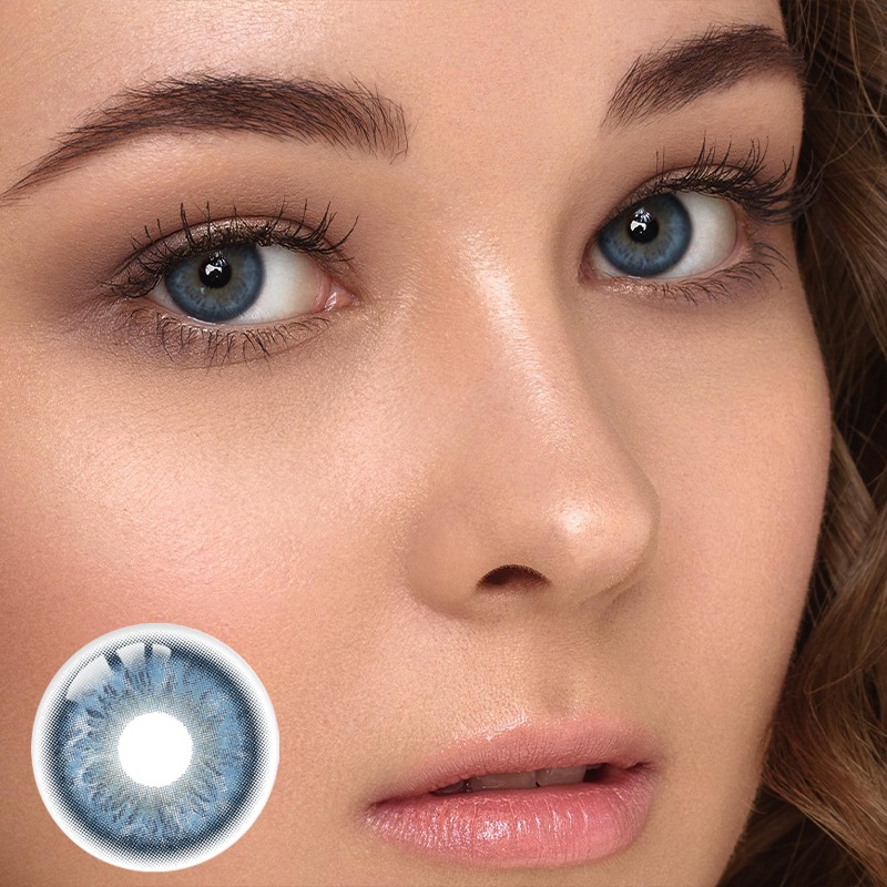 Kitsune Glow Blue 6 Months Contact Lenses | 2 Pcs