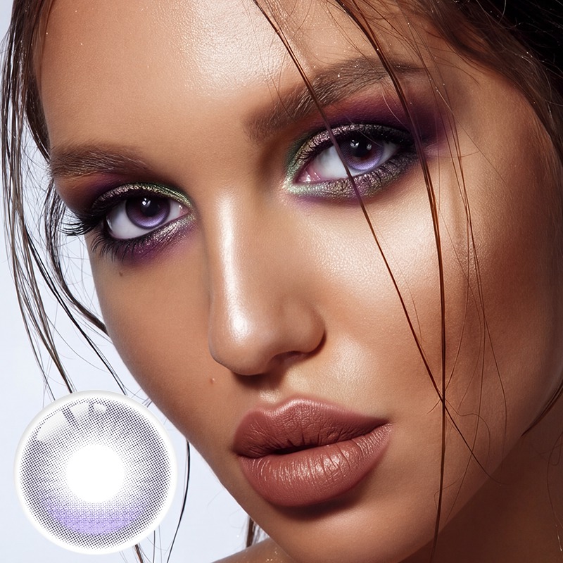 Amethyst Lake Purple Yearly Contact Lenses | 2 Pcs
