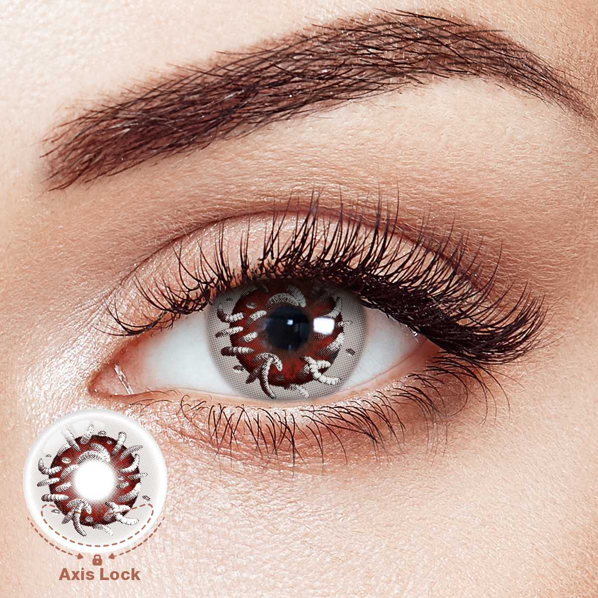 Vermis Red Costume Yearly Contact Lenses | 2 Pcs