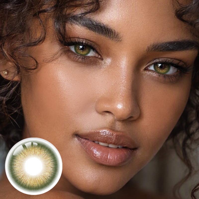 Puffstar Green Prescription Yearly Contact Lenses | 2 Pcs
