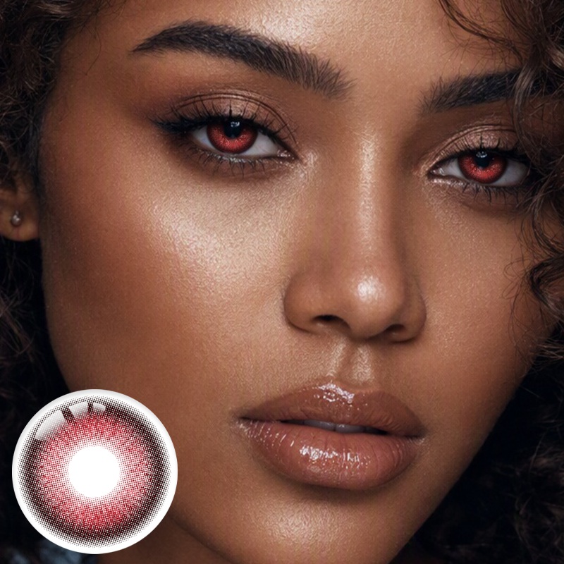 Puffstar Red Prescription Yearly Contact Lenses | 2 Pcs