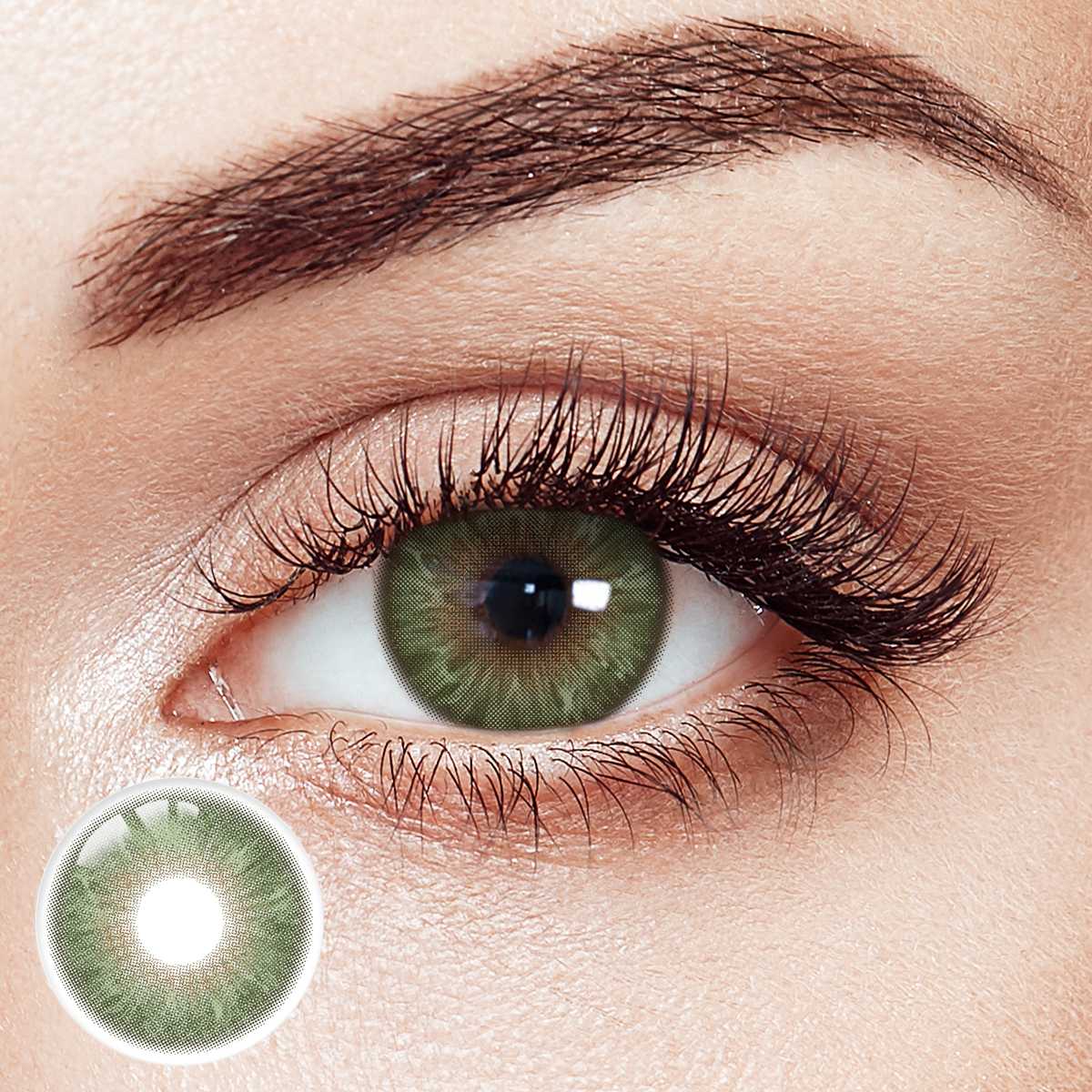 Honey Olive Green Yearly Contact Lenses | 2 Pcs