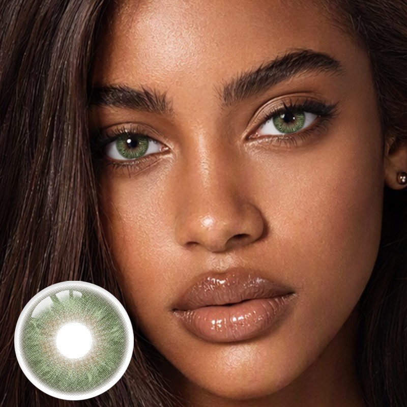 Honey Olive Green Yearly Contact Lenses | 2 Pcs