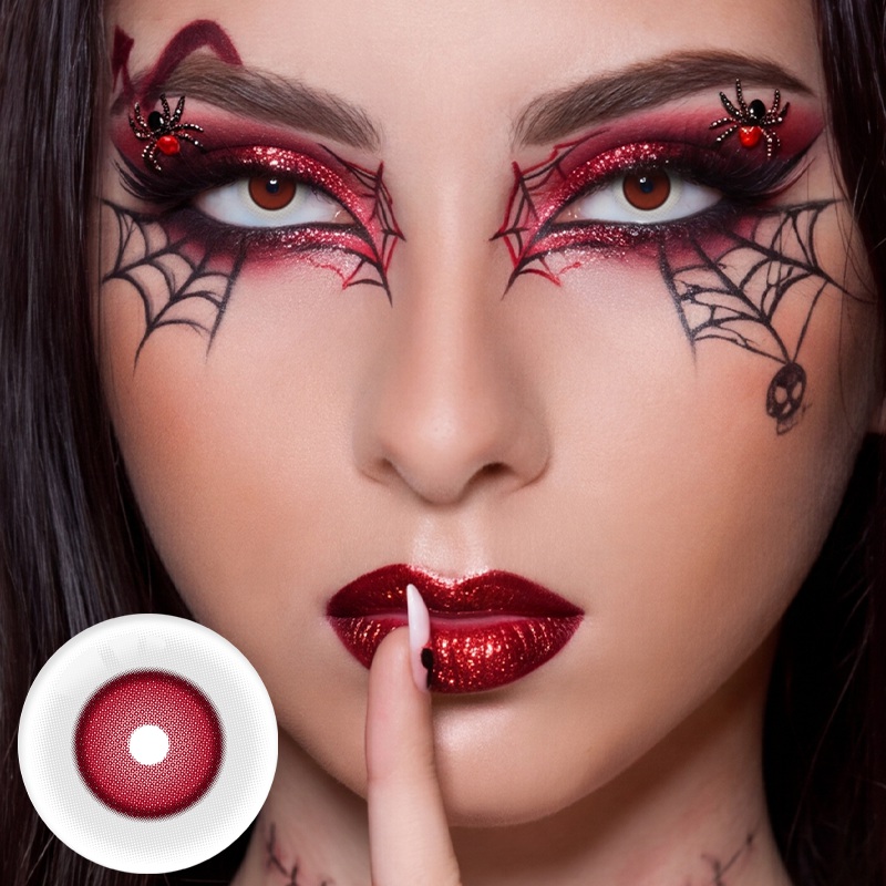 Ghoul Red Costume Yearly Contact Lenses | 2 Pcs
