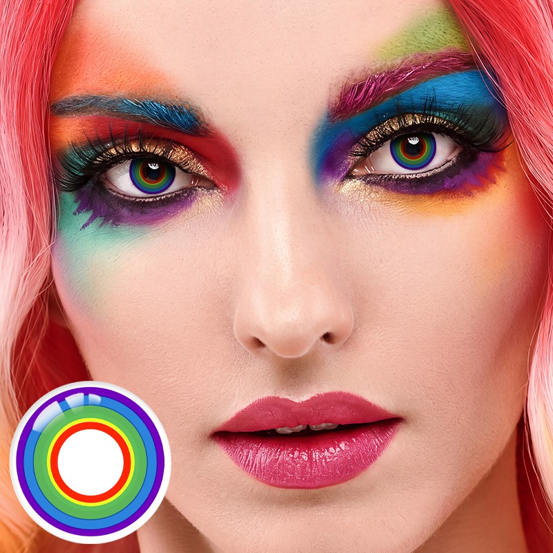 Rainbow Orbit Costume Yearly Contact Lenses | 2 Pcs