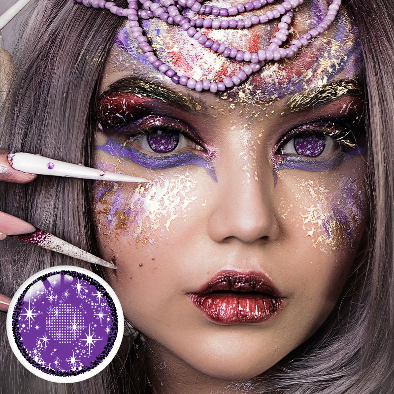 Galaxy Purple Costume Yearly Contact Lenses | 2 Pcs