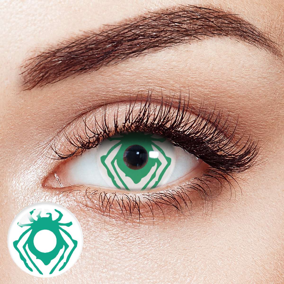 Green Spider Costume Yearly Contact Lenses | 2 Pcs