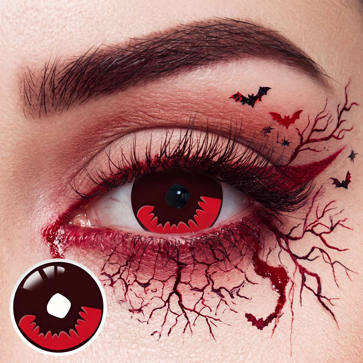 Kamado Tanjiro Red Costume Yearly Contact Lenses | 2 Pcs