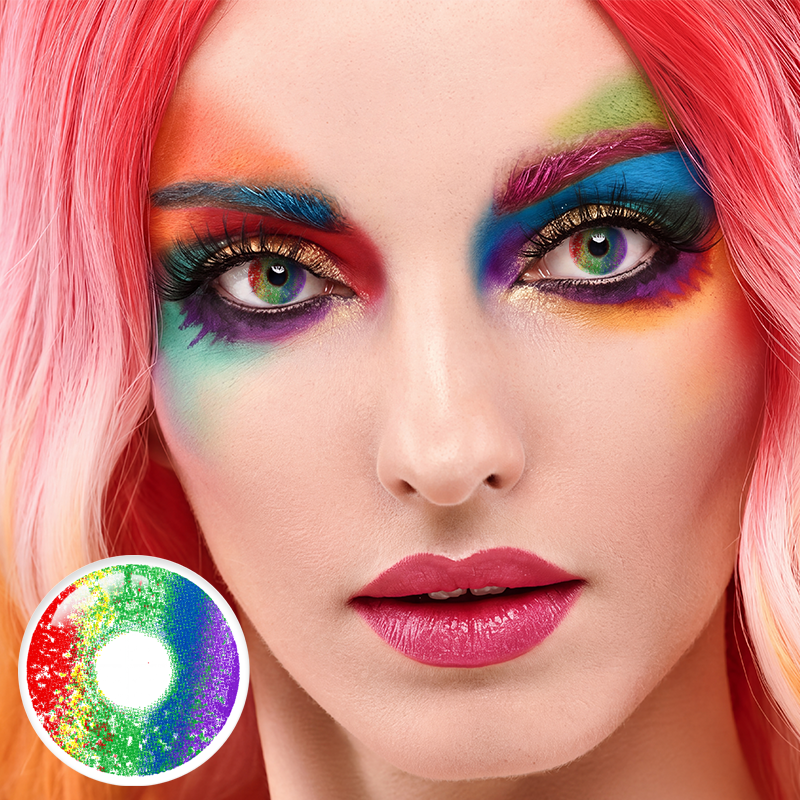 Prismatic Muse Rainbow Costume Yearly Contact Lenses | 2 Pcs