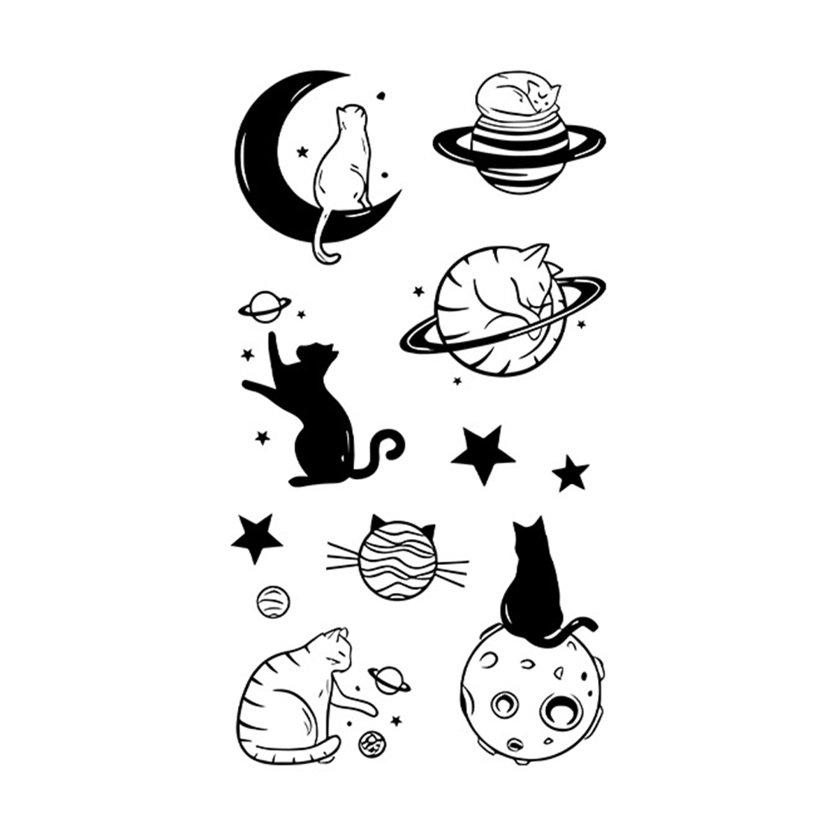 Galactic Dreams Cat Tattoos